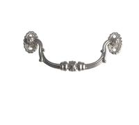Hardware-352 Furniture Silver Bar Drawer Cabinet Door Alloy Handle Accessories(Silver)