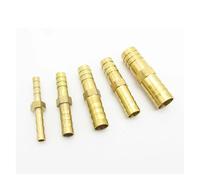 Hardware 4mm 5mm 6mm 8mm 10mm 12mm 14mm 16mm 19mm 25mm Hose Straight 2 Way Brass Barbed Pipe Fitting Coupler Connector Joint(8mm OD Length 46mm)