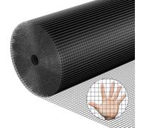 Hardware Cloth 1/2 inch 36 x 50 ft Heavy Duty Black Chicken Wire Fencing 19 Gauge Vinyl Coated Welded Wire Mesh Roll PVC Hardware Cloth Chicken Wire Fencing Garden Fence