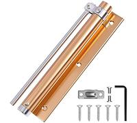 Hardware Door Closer, Automatic Door Closers, Adjustable Spring Silent Buffer Hinge, Anti-Pinch 1pc(Champagne,150mm)