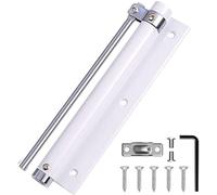 Hardware Door Closer, Automatic Door Closers, Adjustable Spring Silent Buffer Hinge, Anti-Pinch 1pc(White,150mm)