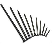 Hardware Flat Head Nails Black Flat Head Steel Nails for Wood Panel Pins Assorted 1-6 inches (25-150mm) 1 kg(1.5 Inch 40mm)