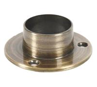 Hardware For You 25mm Wardrobe Rail End Sockets in Antique Brass