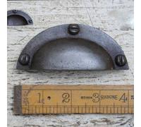 HARDWARE FOR YOU LTD 1 PAIR ANTIQUE FINISH CAST IRON CUP HANDLE