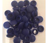 HARDWARE FOR YOU LTD Pack of 50 Space Blue 10MM Push FIT Screw Hole Cover CAPS