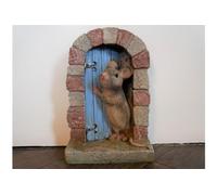 Hardware For You Ltd Resin Mouse Doorway Fairy Garden Door Ornament Decoration Mice Lover Gift Home
