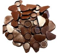 Hardware for You Pack of 26 35mm Winged Hole Covers for Cupboard Hinge Brown