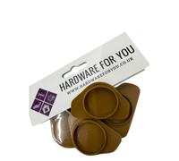 Hardware For You Pack of 26 35mm Winged Hole Covers for Cupboard Hinge Light Teak