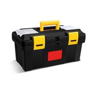 Hardware home tool box large medium small portable electrician multi-function repair car box storage box Black Warrior 18“