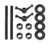 Hardware Kit for Moxon Vise, Bench Vise Screw Kit Includes 8 Inch Threaded Rods, Cast Knobs, Nuts & Washers Woodworking Workbench Tools Accessories