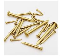Hardware Nails,Brick Steel Nails, Pure Copper Round Head Nails, 10 / 100pcs Golden, 1.2/1.5/2/2.8mm, Small Mini, Length=8-50mm-50pcs 2x20mm(100pcs 1.5x15mm)