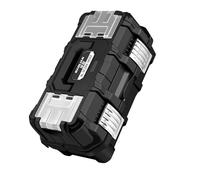 Hardware Organizer Box, 3 Layer Foldable Waterproof Storage, 16.93x8.86x7.99 Inches, Sturdy Multifunctional Large-Capacity Tools Case with Stainless Steel Buckle for Mechanical Industrial Use