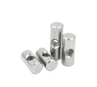 Hardware Pins, 10PCS Barrel Bolts Cross Dowel Slotted Fittings Bed Or Chair Horizontal Hole Nut M6 M8 L=11mm-17mm(OD10 M6x18(5PCS))