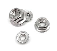 Hardware Pins,2/10Pcs M4 M5 M6 M8 M10 M12 Reverse Opposite Left Hand Thread 304 A2 Stainless Steel Hexagon Hex Serrated Lock Spinlock(10pcs M6)