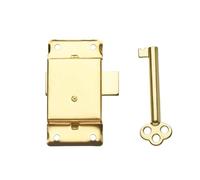 Hardware Solutions Cupboard and Cabinet Lock and Key, Brass, 63mm
