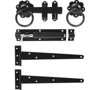 Hardware-Solutions Plain Ring Gate Latch Kit, Matt Black