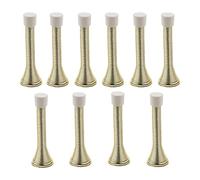 Hardware Solutions Spring Door Stop, Brass, 10 Pack | Brass-plated spring design with rubber buffer and included fixings; 10 pack for doors and walls.