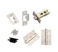 Hardware Solutions Tubular Latch 64mm and Ball-Bearing Hinges 76mm