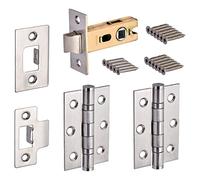 Hardware Solutions Tubular Latch 76mm and Ball-Bearing Hinges 76mm