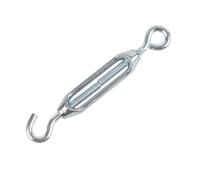 Hardware Solutions - Turnbuckle Wire Tensioner - Hook & Eye Rope Cable Tension Set for Chain, Rope & Fence Wire - M3 (3/16") - Zinc Plated - Pack 1