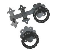 Hardware Solutions Twisted Ring Gate Latch, Black