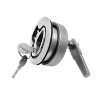 Hardware Stainless Steel Turning Lock Flush Pull Lift Handle Hatch Latch with Key 1Pcs