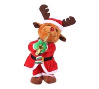 Hardware Store Santa Clau Milu Snowman Christmas Plush Electric Christmas Tree Can Sing Dance Gift Electric Things for the Kitchen (B, One Size)