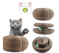 Hardware Tribe A transformable accordion cat toy, foldable with play balls, featuring an eco-friendly low-dust scratching post, a variety of durable accordion cat toys available. (Animal Print)