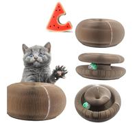 Hardware Tribe A transformable accordion cat toy, foldable with play balls, featuring an eco-friendly low-dust scratching post, a variety of durable accordion cat toys available. (Geometric)