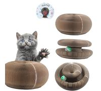 Hardware Tribe A transformable accordion cat toy, foldable with play balls, featuring an eco-friendly low-dust scratching post, a variety of durable accordion cat toys available. (Polka Dot)