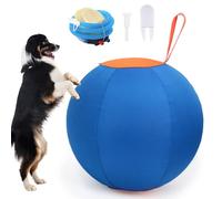 Hardware Tribe Durable Inflatable Giant Dog Ball - A Toy Suitable for Fetch Training and Exercise, Featuring a Bite-Resistant Outer Cover, Perfect for Large Active Pets. Bouncy and Fun. (S,Blue)