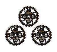 Hardwin 7.25-Inch 40-Teeth (3PCS) Circular Saw Blade for Wood Cutting | Carbide-Tipped, Energy-Saving, Dual Dovetail Tooth Design, Low Friction, Smooth,Longer Battery Working time