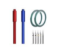 HARDWIN Pro Scribing Tool Kit for Gunpla - 9-Piece Tungsten Carbide Blade Set with 0.15/0.3/0.5mm Chisels, Scribing Tape & Ergonomic Handle - Perfect for HG/MG/RG Models