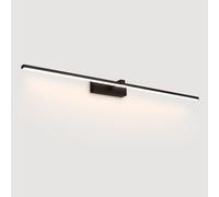 Hardwired Bathroom Vanity Light Fixtures Modern Minimalist Style Vanity Lights Over Mirror, 3000K Warm Light Eye-Friendly Wall Lamps for Bedroom, Acrylic Picture Light Led Light Bar(Black,Small)