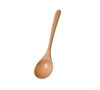 Hardwood Cooking Spoon with Extended Handle for Reaching Bottom of Pots - Suitable for Congee Rice and Simmering Tasks