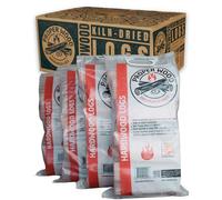 Hardwood Firewood Logs - Proper Wood 4 x 22 Litre Bags. Ready to Burn Certified, Low Moisture, Long Lasting Heat & Minimal Smoke. Perfect for Indoor Stoves, Fireplaces, Fire Pits, Pizza Ovens & BBQs