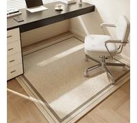Hardwood Floor Mat for Office Chair Anti-Scratch Thick Rectangular Desk Protector Rug with Non-Slip Rubber Bottom Minimalist Style 100x120cm Perfect for Home & Office Use