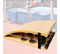 Hardwood Gymnastics Springboard for Home Training, Anti-slip Carpet & Foot Pad, Supports Backflip/High Jump/Wushu, Max Load 110kg
