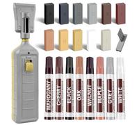 Hardwood Laminate Floor Repair Kit -11PCS Vinyl Floor Wax with 8PCS Wood Touch Up Marker, Linoleum Repair Kit Restore Any Scratches, Stains, Cracks, Hole for Floor, Door, Cabinet on Wood Furniture