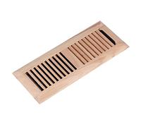 Hardwood White Oak Floor Register, Drop in Vent Cover, 4x14 Inch with Damper, Unfinished