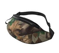 Hardwoods Green Camouflage Printed Personalized Waist Bag, Lightweight and Versatile Crossbody Bag for Everyday and Outdoor Adventures