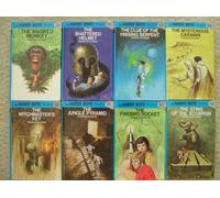 Hardy Boys Set 51-58 (Masked Monkey ~ Shattered Helmet ~ Clue of the Hissing Serpent ~ Mysterious Caravan ~ Witchmaster's Key ~ Jungle Pyramid ~ Firebird Rocket ~ Sting of the Scorpion)