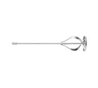 Hardy Paint and Plaster Mixer Compatible with All SDS Plus Drills for Mixing Adhesive Mortar, Pourer, Double Spiral, Stainless Steel 75 x 400 mm