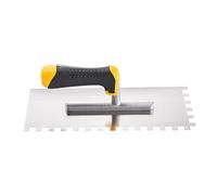 Hardy Toothed Trowel 2k Series *28 Stainless Steel for Applying Adhesive Mortars Smooth Plaster Heavy Duty Dimensions 12 x 28 cm Teeth Size 8 x 8 mm