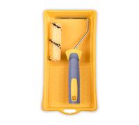HARDY WORKING TOOLS A0180-529000 Paint Roller Set Polyester Pile Height 9 mm Length 10 cm Diameter 15 mm Yellow/Black/Grey