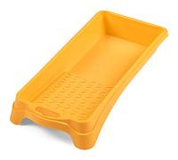 HARDY WORKING TOOLS Paint Tray for Wall Paint - Width 12 cm, Length 25 cm - Painting Accessories, Plastic, Yellow, A0146-220125