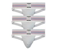 HARDYJOCK Mens Jockstrap 3 Pair Multipack Underwear Jock Strap Briefs - Athletic Gym Sports Support Jockstraps for Men (UK, Alpha, L, Regular, Regular, 3 x White)
