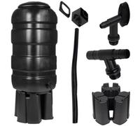 Hardys 100L Slimline Garden Water Butt with Stand and Tap, UK Made - Lid & Rainwater Diverter Kit Included - Waterbutt for Garden & Decking - Recycled Plastic, Easy to Set Up