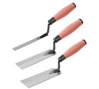 Hardys 3Pcs Trade Trowel Set - Carbon Steel Pointing, Gauging & Margin Trowels, Ergonomic Handles - 13mm, 38mm, 51mm Blades