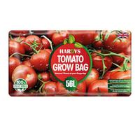 Hardys 56L Tomato Planter Grow Bag - Nutrient Enriched Peat Free Compost, Up To 8 W eed, Deep Fill, High Yield & Flavourful